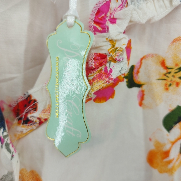 Powell Craft Floral Floral Cotron Pajama Top Size Small/Medium - Picture 3 of 7